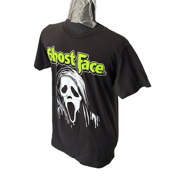 Scream Men’s Ghost Face Small Black T-Shirt With Green Letters - Picture 4 of 6